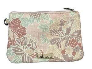 Sakroots Artist Circle Small Canvas Pouch Small Cosmetic Bag or Wallet in Petal